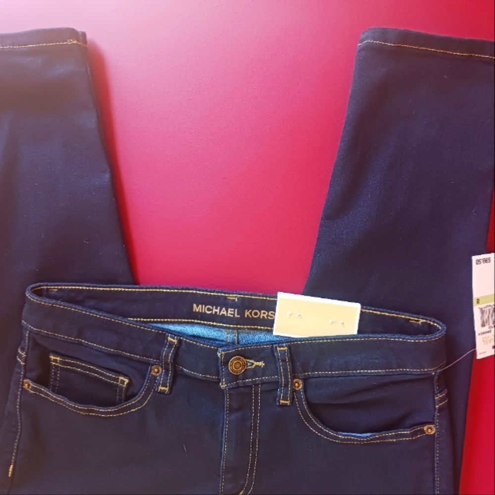 Michael Kors dark blue skinny jeans NWT